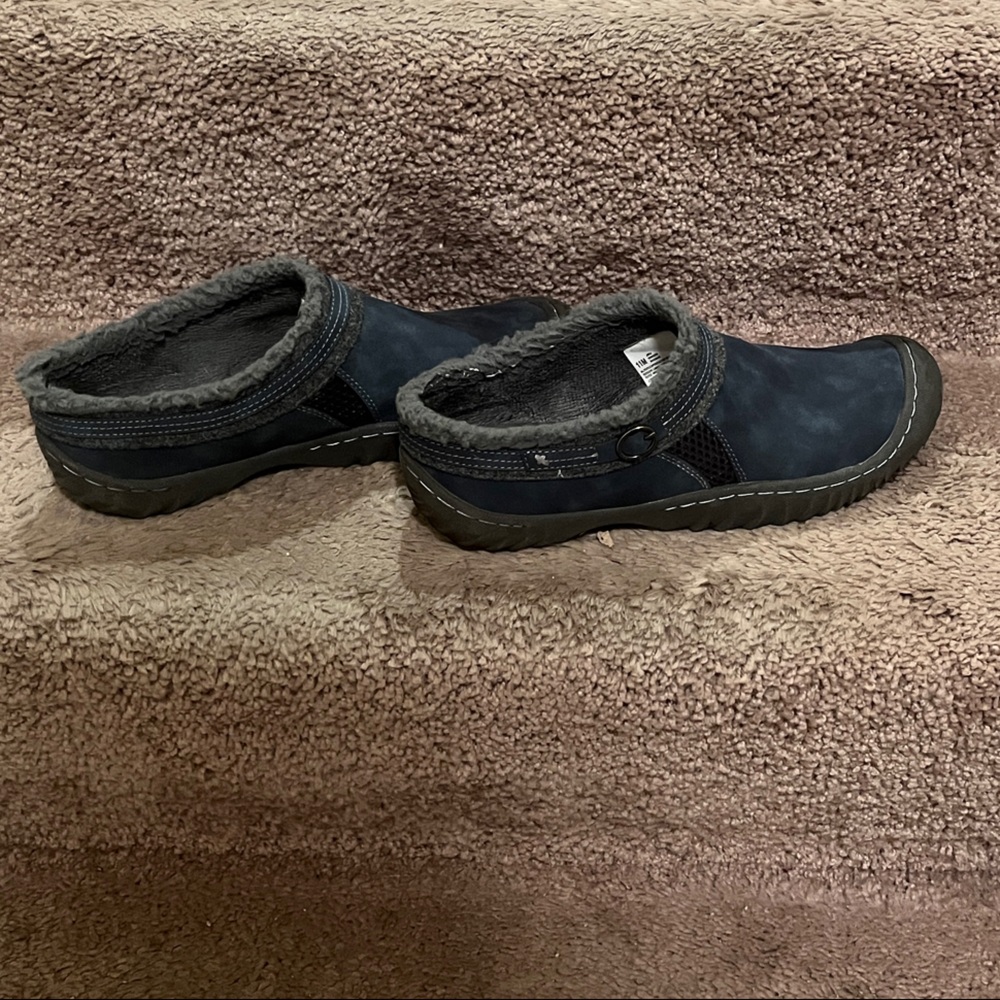 Jambu Women's Navy and Gray Mules